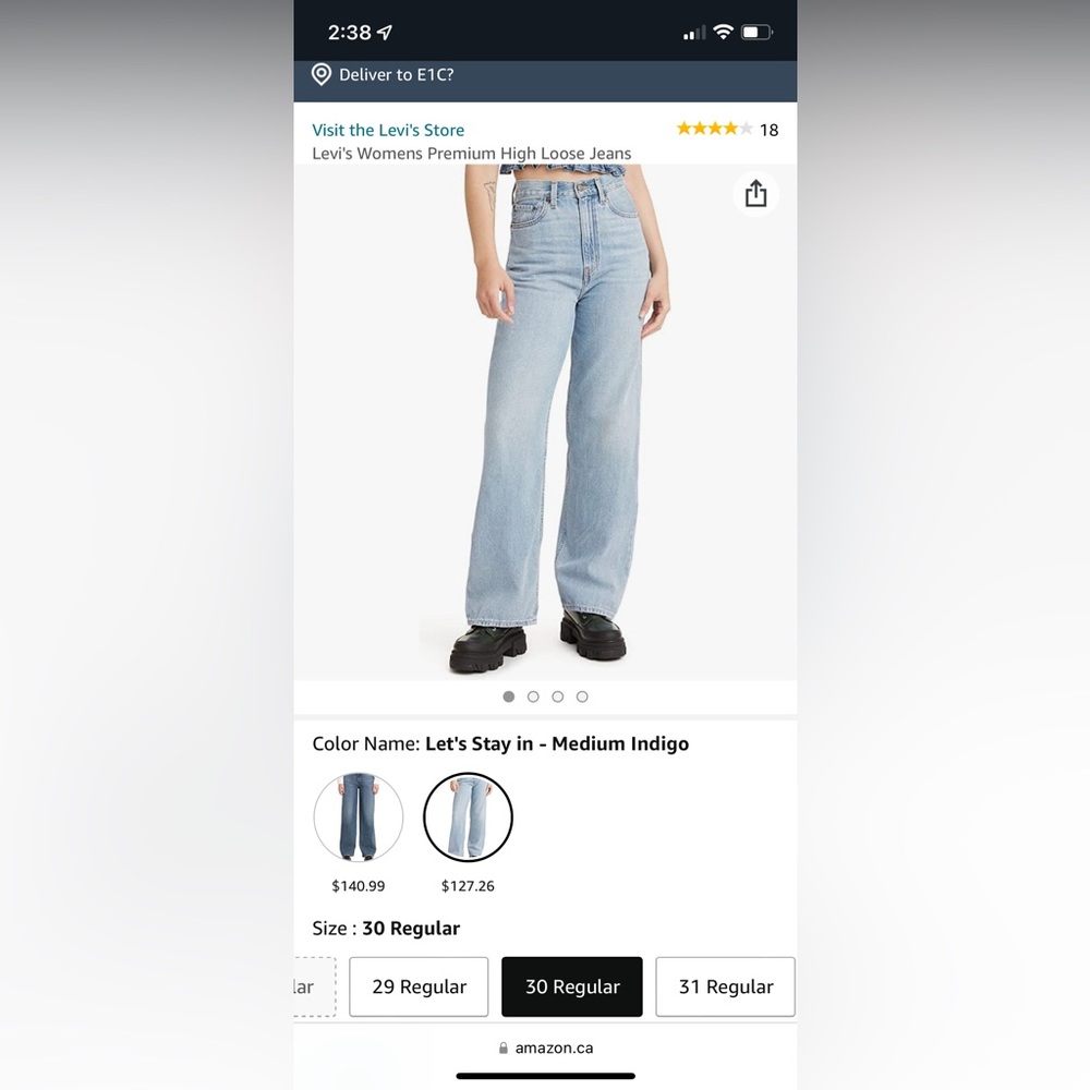 Levi’s high loose jeans